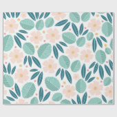 Zachte bloemenelegantie cadeaupapier (Vlak)