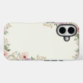 Zachte bloemenelegantie Case-Mate iPhone case (Achterkant (horizontaal))