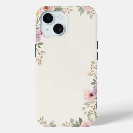 Zachte bloemenelegantie Case-Mate iPhone case (Achterkant)
