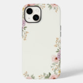 Zachte bloemenelegantie Case-Mate iPhone case (Achterkant)