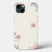 Zachte bloemenelegantie Case-Mate iPhone case (Achterkant)