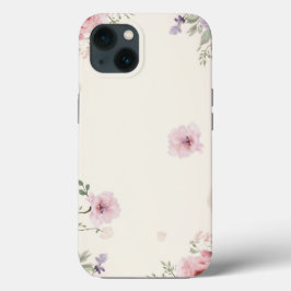 Zachte bloemenelegantie Case-Mate iPhone case