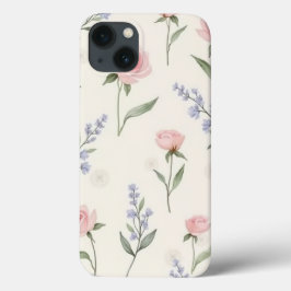 Zachte bloemenelegantie Case-Mate iPhone case