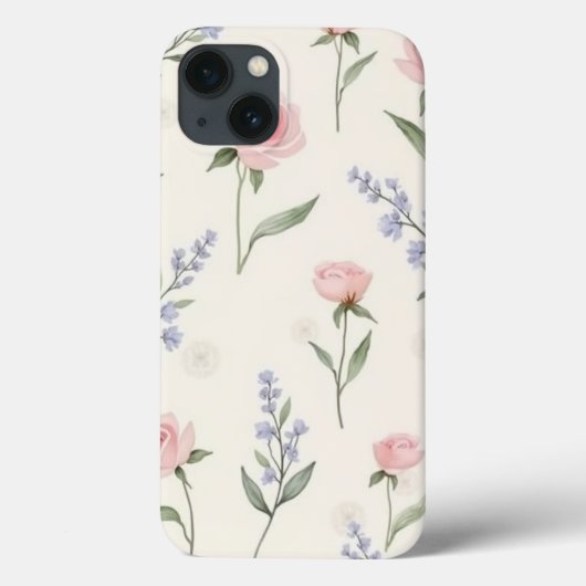 Zachte bloemenelegantie Case-Mate iPhone case (Achterkant)