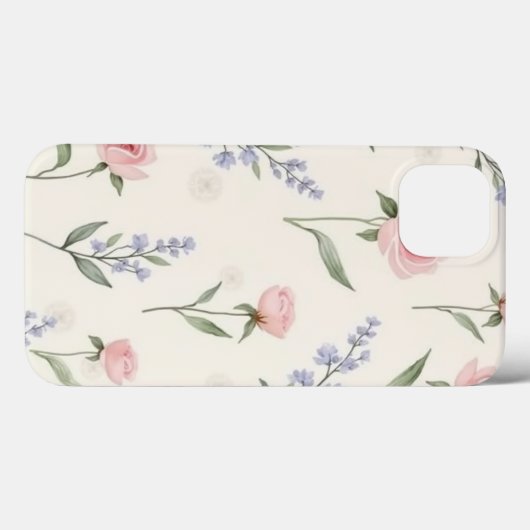 Zachte bloemenelegantie Case-Mate iPhone case (Achterkant (horizontaal))