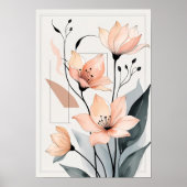 Zachte Bloemenharmonie Poster (Voorkant)