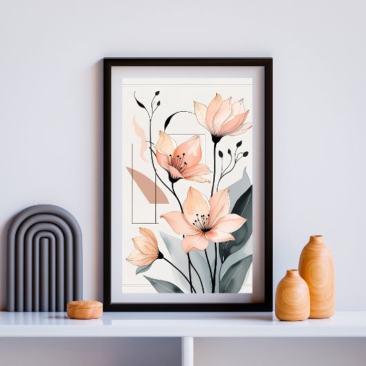 Zachte Bloemenharmonie Poster