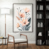 Zachte Bloemenharmonie Poster