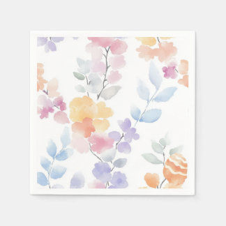 Zachte bloemenpastelkrijt servet