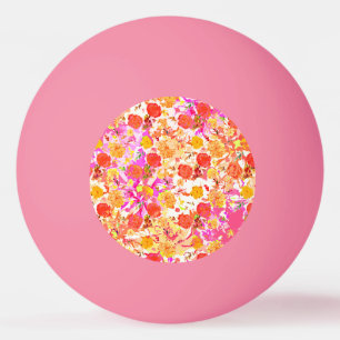 Zachte bloemenpatroon voor meisjes pingpongbal
