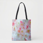 Zachte bloemenprint tote bag (Voorkant)