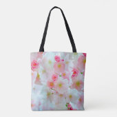 Zachte bloemenprint tote bag (Achterkant)