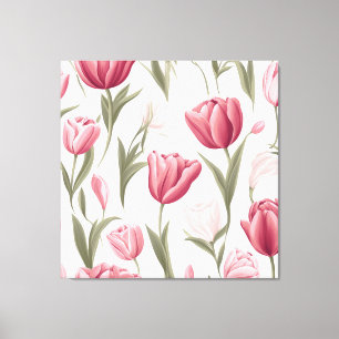 Zachte bloementulpen canvas afdruk