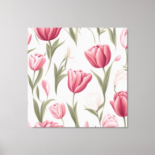 Zachte bloementulpen canvas afdruk (Voorkant)