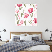 Zachte bloementulpen canvas afdruk (Insitu (Slaapkamer))