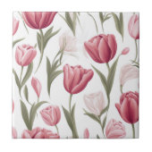 Zachte bloementulpen tegeltje (Voorkant)