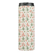 Zachte bloemenvaas patroon - Blush roze accent Thermosbeker (Achterkant)
