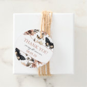 Zachte bloemenvlinders bedankjes labels (In situ)