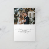 Zachte bloemenvlinders met foto bedankkaart (Binnen)