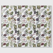 Zachte bloemige achtergrond cadeaupapier (Vlak)