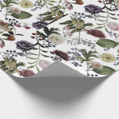 Zachte bloemige achtergrond cadeaupapier (Hoek)