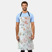 Zachte bloemige all-over print schort (Gedragen)