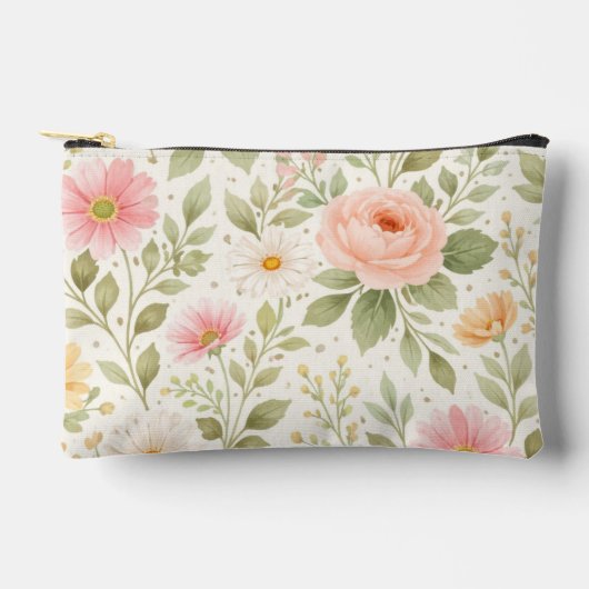 Zachte Bloemige Aquarelpatroon Etui (Voorkant)
