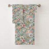Zachte bloemige handdoeken trendy rococo badaccent (Insitu)