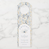 Zachte Bloemige Trouwpatroon Cheers ID1045 Flessenhanger (Voorkant)