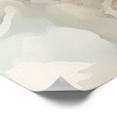 Zachte bloemige waterverfposter | Blush botanische Poster (Hoek)