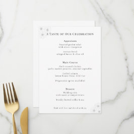 Zachte Bloesem Elegantie Trouwmenu Menu