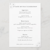 Zachte Bloesem Elegantie Trouwmenu Menu (Voorkant)