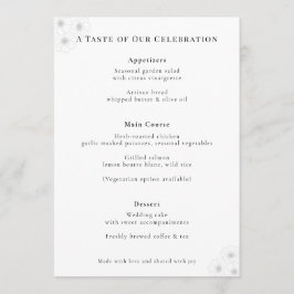 Zachte Bloesem Elegantie Trouwmenu Menu