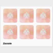 Zachte Bloesem Harmonie Vierkante Sticker (Vel)