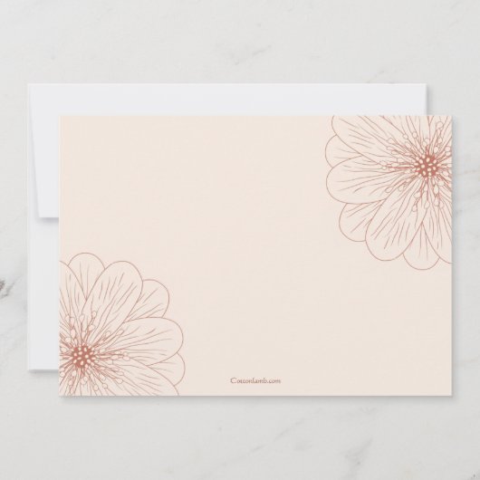 Zachte bloesems Fotoaankondiging Aankondiging (Achterkant)