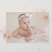 Zachte bloesems Fotoaankondiging Aankondiging (Voorkant / Achterkant)