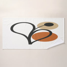 Zachte Bloom Hedendaagse Botanische Badhanddoek