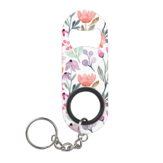 Zachte Bloom Waterverf Bloem Patroon Pastel Mini Flessenopener