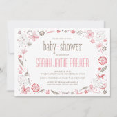 Zachte Blooming Roze Natuur Bouquet Kaart (Voorkant)