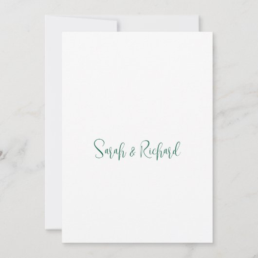 Zachte blos bloemenbruiloft save the date (Achterkant)