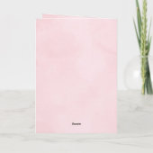 Zachte Blos Roze Gestreepte Hart Liefde Kaart (Achterkant)