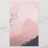 Zachte blos roze horizon Papierwaren (Achterkant)