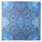 Zachte Blues Golven & Curven Tegeltje (Voorkant)