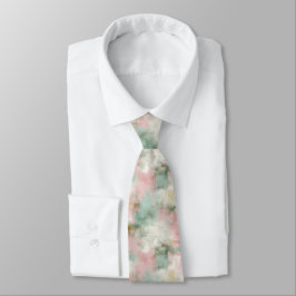 Zachte Blush Abstracte Waterverf Stropdas