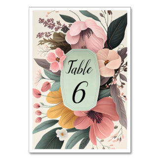 Zachte Blush Bloemen Bruiloft, roze botanische zit Kaart