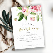 Zachte Blush Bloemen Pioen Elke Leeftijd Zoet 16 V Kaart