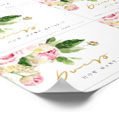 Zachte Blush Bloemen Pioen Raad hoeveel Kisses Pos Poster (Hoek)
