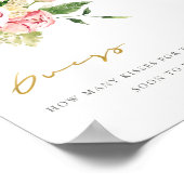 Zachte Blush Bloemen Pioen Raad hoeveel kussen tek Poster (Hoek)