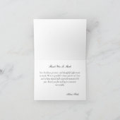 Zachte Blush Bloemige Pioenroos en Rozen Serenade Bedankkaart (Binnen)