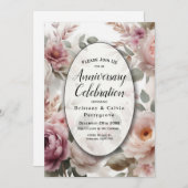 Zachte Blush Bloemige Pioenroos en Rozen Serenade Kaart (Voorkant / Achterkant)